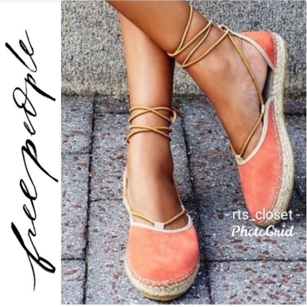 Free People Coral Espadrille Flats